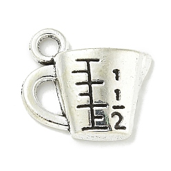 Античное Серебро Сплавочные подвески тибетского стиля, без свинца и без кадмия, чашка, античное серебро, 13.5x14.5x3.5 мм, отверстие : 2.1 мм, Около 1136 шт / 1000 г