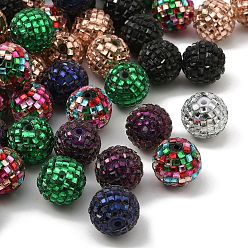 (52) Непрозрачная лаванда Акриловые стразы бусины, круглая с квадратным стразом, блестящие бусины для изготовления украшений своими руками, ручки и поделки из бисера, разноцветные, 20 мм, отверстие : 2 мм