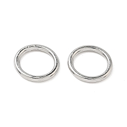 Платина Латунные соединительные колечки, круглые кольца, долговечный, без кадмия и без свинца, стойки покрытие, платина, 10x1 мм, внутренний диаметр: 7.5 мм