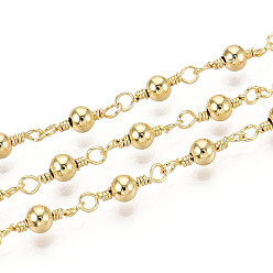 Настоящее золото 18K Латунные круглозвенные цепи, с катушкой, пайки, реальный 18 k позолоченный, 13.5~14x4 мм