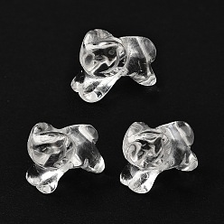 Овца Китайский зодиак натуральный кварцевый кристалл резные бусины, бусины из горного хрусталя с животными, овца, 14.5x19x9 мм, отверстие : 1 мм