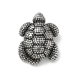 Turtle 304 подвески из нержавеющей стали, Ретро стиль, античное серебро, черепаха, 36x27x9 мм, отверстие : 6.5x3.5 мм