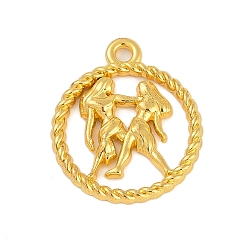 Близнецы Подвески из сплава «двенадцать созвездий», Близнецы, 22.5x19x2.5 мм, отверстие : 1.8 мм