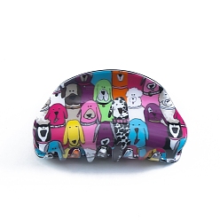 Разноцветный Заколки для волос из ПВХ с рисунком собаки, аксессуары для волос для женщин и девочек, красочный, 44x84x34 мм