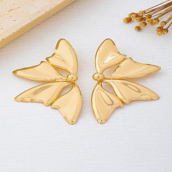 Butterfly Alloy Stud Earrings for Women, Butterfly, 50mm