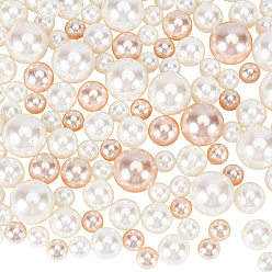 (52) Непрозрачная лаванда 150 шт 3 стили АБС пластик имитация жемчуга круглые бусины, без отверстия , разноцветные, 10~20 мм