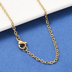 Настоящее золото 18K Ионное покрытие (ip) 304 ожерелья-цепочки из нержавеющей стали, с карабин-лобстерами , реальный 18 k позолоченный, 17.7 дюйм (45 см), 10 прядь / мешок