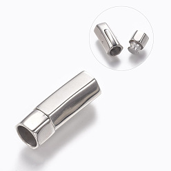 Couleur Acier Inoxydable Résistant au ternissement 304 fermoirs à baïonnette en acier inoxydable, couleur inox, 31x11mm, Trou: 8mm