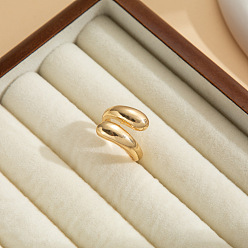 Золотой Сплав манжеты кольца, золотые, внутренний диаметр: 17 мм