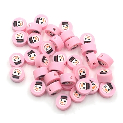 Снеговик Новогодние бусы из полимерной глины ручной работы, снеговик, 10 мм, около 1000 шт / упаковка