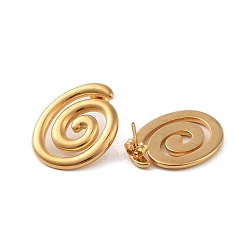 Золотой 304 серьги нержавеющей стали, винт, золотые, 27.5x22.5 мм