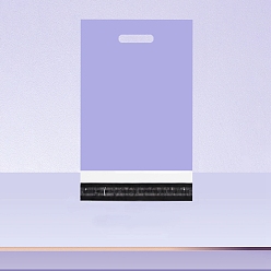 Лиловый Однотонные прямоугольные пластиковые самоклеящиеся упаковочные пакеты из полиэтилена, сирень, 44x25.5 см, 100 шт / комплект