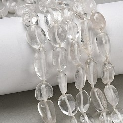 Самородки Природных кристаллов кварца бисер нитей, горного хрусталя, самородки, упавший камень, самородки, 9~19x6~10x5~8 мм, отверстие : 0.8 мм, около 29~33 шт / нитка, 15.67~16.46'' (39.8~41.8 см)