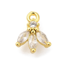 Настоящее золото 18K Латунь с микропокрытием, долговечный, без свинца и без кадмия, цветок, реальный 18 k позолоченный, 10x8x3 мм, отверстие : 1.2 мм