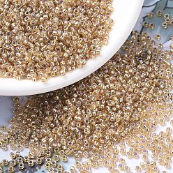 (RR1004) Silverlined Dark Gold AB MIYUKI Round Rocailles Beads, Japanese Seed Beads, (RR1004) Silverlined Dark Gold AB, 11/0, 2x1.3mm, Hole: 0.8mm, about 5500pcs/50g