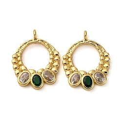 Настоящее золото 18K Латунные микро проложить кубического циркония подвески, отпечаток лапы, долговечный, без кадмия и без свинца, стойки покрытие, реальный 18 k позолоченный, 20.5x15.5x2 мм, отверстие : 1.6 мм