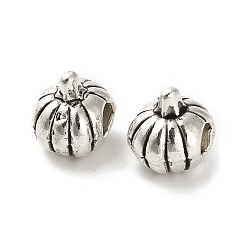 Античное Серебро Сплавочные овальные бусины тибетского стиля , без кадмия и без свинца, тыква, античное серебро, 11x11.5x9 мм, отверстие : 4.5 мм, Около 434 шт / 1000 г