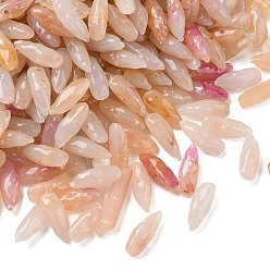Dark Salmon Two Tone Imitation Gemstone Style Acrylic Beads, Teardrop, Dark Salmon, 18~18.5x6.5~7x7mm, Hole: 1.4mm, about 1140pcs/500g