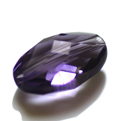 Темно-синий  Шифер Имитация Австрийские кристаллические шарики, класс AAA, граненые, овальные, темно-синий, 9.5x6x4.5 мм, отверстие : 0.7~0.9 мм