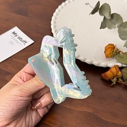 Бледно-бирюзовый Заколки для волос в форме когтей из ацетата целлюлозы, аксессуары для волос для женщин и девочек, звезда, бледные бирюзовая, 1 мм