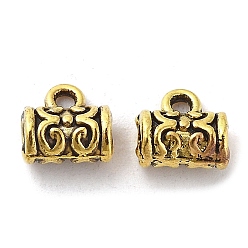 Antique Golden Tibetan Style Alloy Tube Bails, Loop Bails, Cadmium Free & Lead Free, Antique Golden, 7x7.5x4.5mm, Hole: 1.2mm, Inner Diameter: 1.8mm, about 1667pcs/1000g
