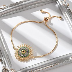 Светло-Голубой Браслеты-слайдеры из бронзы с микропаве из кубического циркония, без кадмия и без свинца, долговечный, Небесно-голубой, внутренний диаметр: 2-5/8 дюйм (6.8 см)