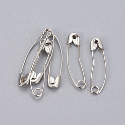 Platinum Iron Safety Pins, Platinum, 28x6.5x1.5mm, about 100pcs/box