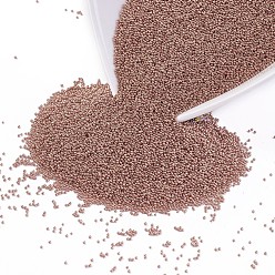 Индийский Красный Цвет покрытием DIY 3г ногтей украшение мини стеклянные бусины, крошечные шарики ногтей икрой, Индийская красная, 0.6~0.8 мм, о 450 г / мешок