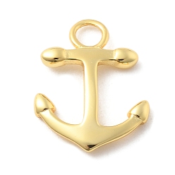 Anchor & Helm 925 серебряные шармы, золотые, с печатью 925, якорь и штурвал, 14.5x11.5x2 мм, отверстие : 2.5 мм