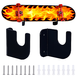 Black Acrylic Skateboard Storage Rack, Black, 80x33x81mm