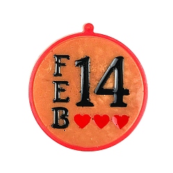 Heart Valentine's Day Silicone Pendant Molds, Resin Casting Molds, for Keychain Clasps Craft Making, Heart Pattern, 89x83x5mm, Hole: 2.5mm, Inner Diameter: 80x87mm