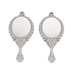 Нержавеющая Сталь Цвет Не тускнеющие 304 подвески из нержавеющей стали, лазерная резка, зеркало, цвет нержавеющей стали, 32.5x14x2 мм, отверстие : 1.2 мм