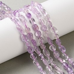 Аметист Нити бусин из натурального лавандового аметиста, самородки, упавший камень, 4~13x5.5~6.5x3.5~5 мм, отверстие : 0.6~0.7 мм, около 58~71 шт / нитка, 15.08~15.59 дюйм (38.3~39.6 см)