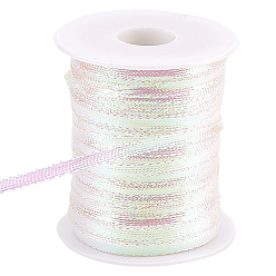 Светло-голубой Блестящая нейлоновая лента, для плетения дредов, Подарочная упаковка, украшение подвесное, светло-голубой, 1/4 дюйм (5 мм)