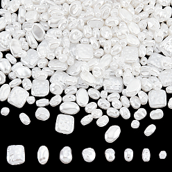 Mixed Shapes 320 шт 8 стиль абс пластик имитация жемчуга бусины, самородки/овал/квадрат, разнообразные, 4~11x3.5~10x3.5~5 мм, отверстие : 1 мм