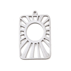 Солнце 201 подвески из нержавеющей стали, глаз Ра, 29x18x1 мм, отверстие : 1.4 мм