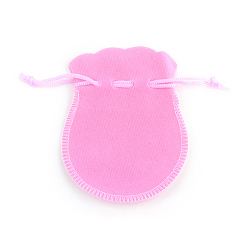Pink Тыква бархатные сумки, розовые, 9.5x7.5 см
