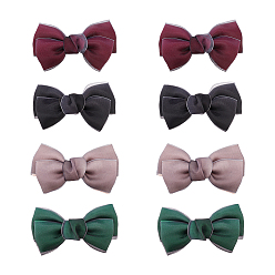 (52) Непрозрачная лаванда 8шт 4 цвета бантик из органзы ручной работы, Аксессуары для орнаментов, для украшения шитья поделок, разноцветные, 58.5x98x19.5 мм, 2 шт / цвет