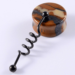 Другие 304 длинные серьги-штанги из нержавеющей стали для хрящей, чёрные, форма волны, 38x5 мм, штифты : 1.6 мм