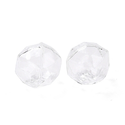 Прозрачный Бутылка из дутого стекла, для изготовления подвесок на бутылки, многоугольник, прозрачные, 1.5~1.6 см, половину отверстия: 4~5 мм