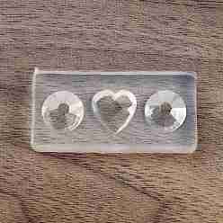 Сердце Силиконовые формы для дизайна ногтей своими руками, для diy уф смолы, аксессуары для украшения ногтей из эпоксидной смолы, сердце, 1.9~2x4~4.1x0.6~0.7 см, внутренний диаметр: 10~11x10~11 мм