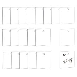 Прозрачный Подвески из прозрачных акриловых дисков, акриловые заготовки, квадратный, прозрачные, 76x76x3 мм, отверстие : 4.5 мм