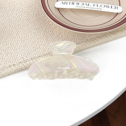 Белый Дым Полосатая тема акриловые заколки-коготь для волос, серый, 82 мм