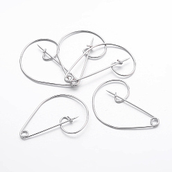 Платина Медными штырьками брошь, с покрытием платиным, без никеля , брошь, шириной около 30~31 мм, 47 мм длиной, толщиной 1 мм 