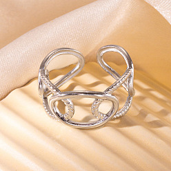 Нержавеющая Сталь Цвет 201 манжетные кольца из нержавеющей стали с овальными звеньями, цвет нержавеющей стали, внутренний диаметр: 17 мм