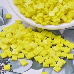 (TL404) Opaque Yellow MIYUKI TILA Beads, Japanese Seed Beads, 2-Hole, (TL404) Opaque Yellow, 5x5x1.9mm, Hole: 0.8mm, about 1180pcs/100g