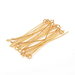Золотой 304 штыри из нержавеющей стали, золотые, 35 мм, отверстие : 2 мм, штифты : 0.6 мм