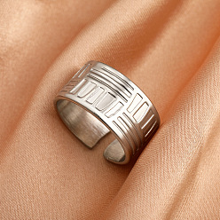 Rectangle 304 открытые кольца манжеты из нержавеющей стали, цвет нержавеющей стали, прямоугольные, 18 мм