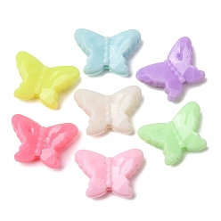 (52) Непрозрачная лаванда Пластиковые шарики, бабочка, разноцветные, 11.5x16x5 мм, отверстие : 1.7 мм, Около 1162 шт / 500 г