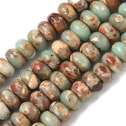 Аква Терра Яшма Натуральные бусины из аква терра яшмы, рондель, 8x5 мм, отверстие : 1.2 мм, около 82~83 шт / нитка, 15.94 дюйм (40.5 см)